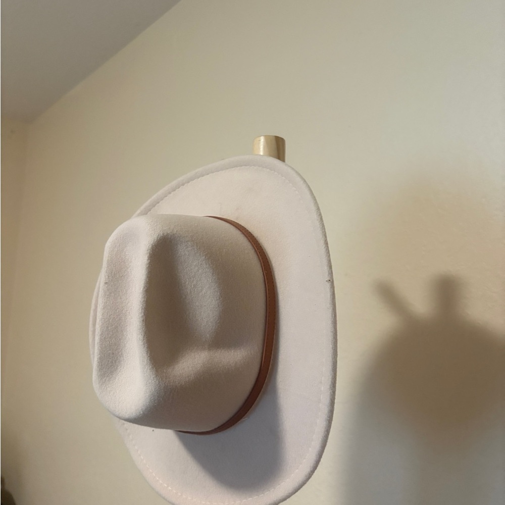 Stylish Cream Cowboy Hat with Brown Band